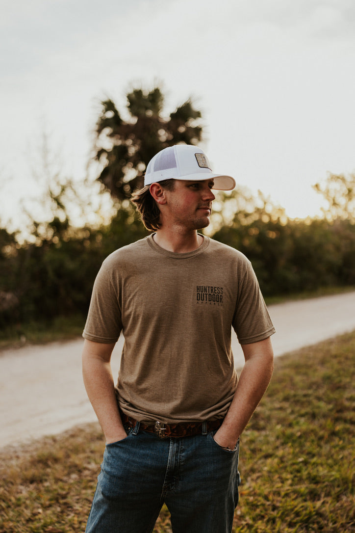 Men's Boar Head- Tan Crew Neck